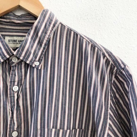 STONE HARBOUR Short Sleeve Button Down Shirt Size XL - Picture 6 of 11